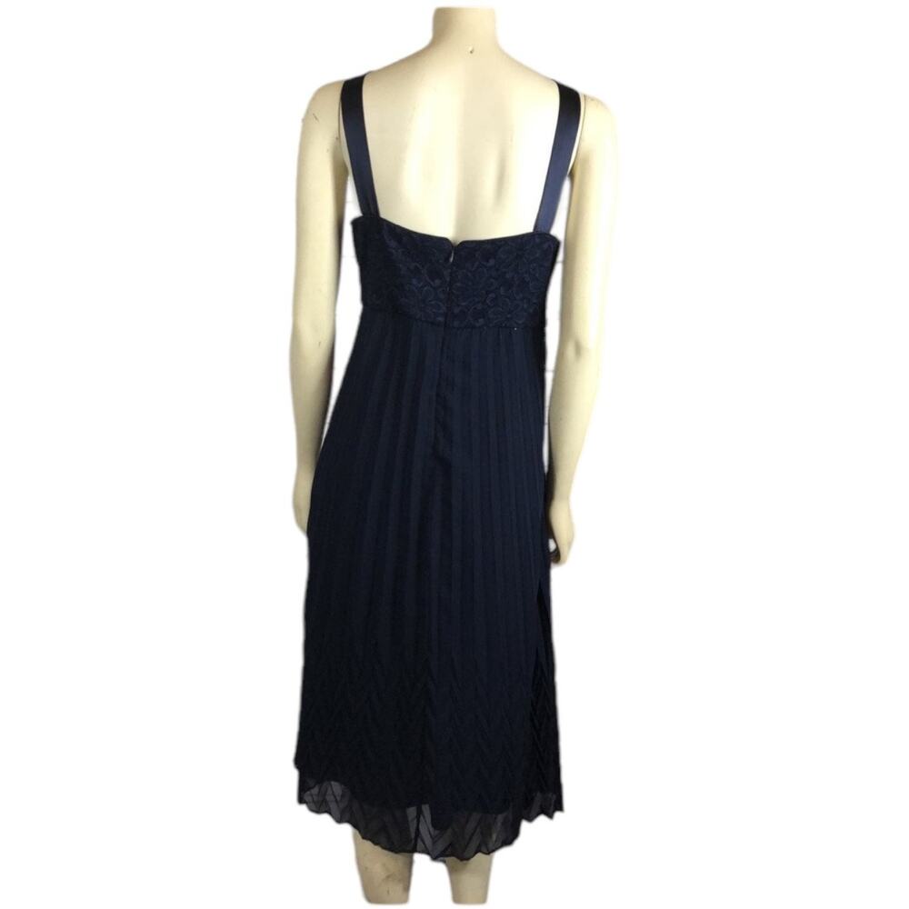 2000s R&M Richards Navy Pleated Dress Bolero Set 18W - Picture 7 of 13